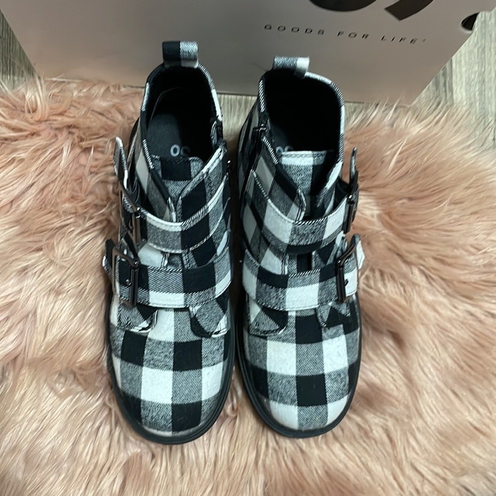So Black and White Ankle Combat Boots Size 6 - Picture 6 of 9